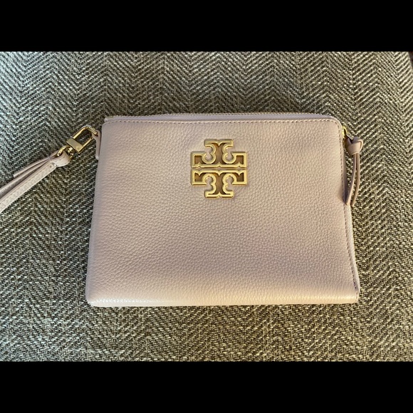 Tory Burch Handbags - Tory Burch Britten Large Zip Pouch pink